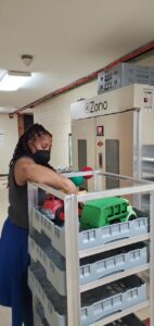 Staff and teachers at New St. Paul make sure children’s toys, books, and all objects in classrooms are disinfected, clean, and safe to use.